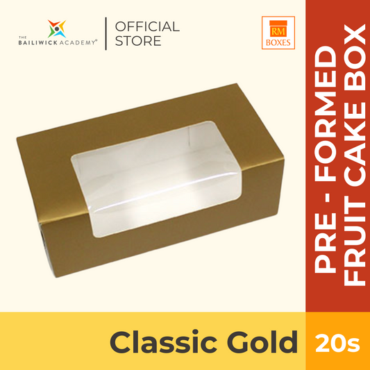 6 1/2"x3 1/4"x2 1/4" Pre-Formed Fruit Cake Box (20s)