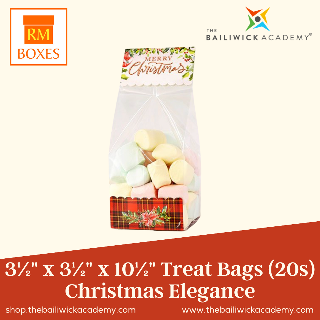 3½" x 3½" x 10½" Treat Bags Small - Christmas (20 pcs)