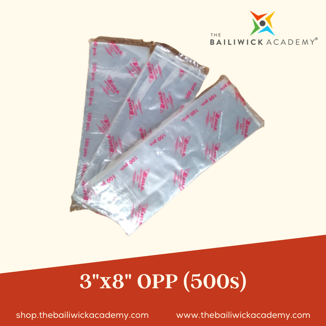 3"x8" OPP Plastic (Clear) - for Money Cake (500s)