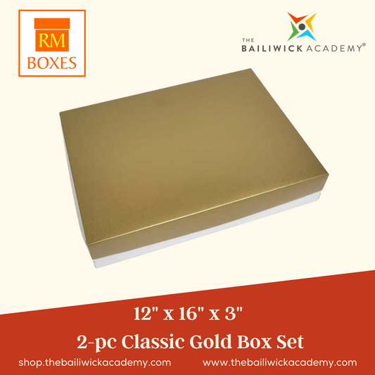 12" x 16" x 3" 2-pcs Classic Gold Box set (pack of 20)