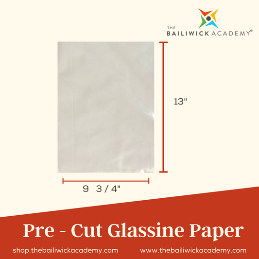 Pre-Cut Glassine Paper 9 3/4" x 13" (1Kg) White
