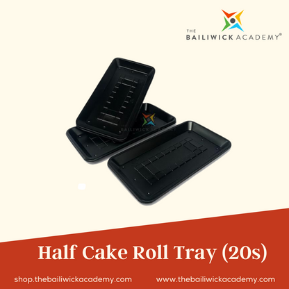 Black Half Cake Roll Tray